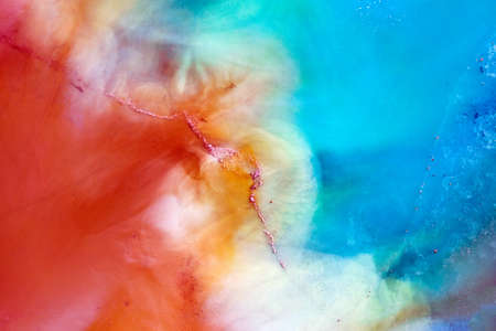 Beautiful aerial pattern of colorful water and mud, shot with a drone located at Geamana, Romania, a...