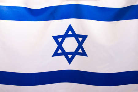 National flag of the country of Israel.の写真素材