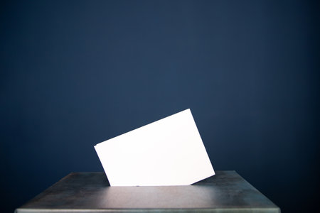 Ballot box with Ballot paper. Election concept.の写真素材