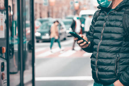 Tourist spending vacation during pandemicの写真素材