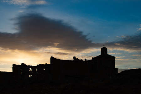 Ghost town of Belchite ruined in battle during Spanish Civil War, Zaragoza