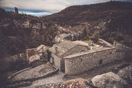 Old village of Montanana, Huesca Province, Aragon in Spainの写真素材