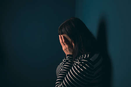 Women violence and abused concept. Stop domestic violence against women and human trafficking.の写真素材