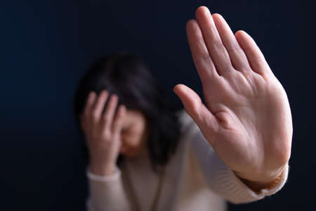 Women violence and abused concept. Stop domestic violence against women and human trafficking.