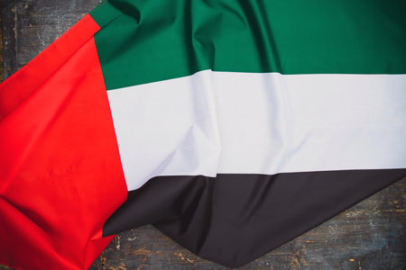 United Arab Emirates flag. Concept for designer solutions.の写真素材