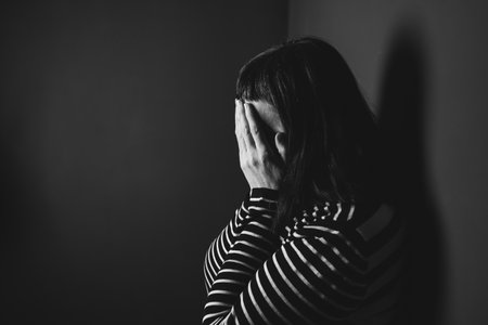 Women violence and abused concept. Stop domestic violence against women and human trafficking.の写真素材