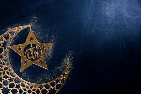Ramadan Kareem background banner. Islamic Greeting Cards for Muslim Holidays and Ramadan.の写真素材
