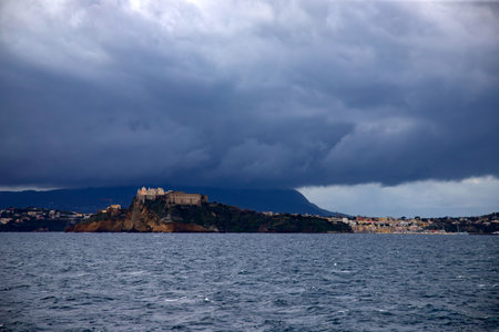 Procida Island in the storm.の写真素材