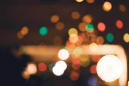Abstract blurred city view at night.の写真素材