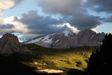 Mountain Panorama of the Dolomitesの写真素材