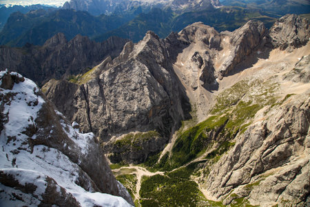 Fantastic dramatic view on Dolomites Alps. Italy. Wonderful nature landscape.の写真素材