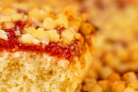 biscuit cookies with red jamの写真素材