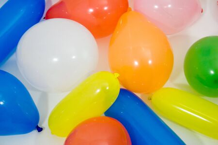 Many colored balloons for a party