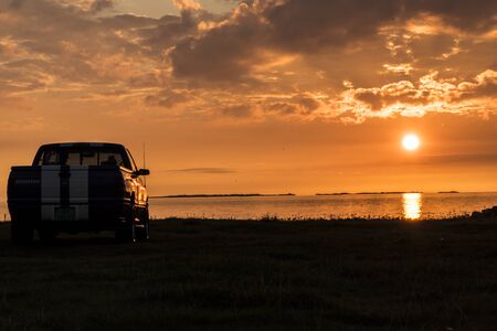 Sunset landscape viewの写真素材