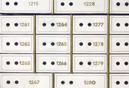 Antique safe deposit boxes の写真素材