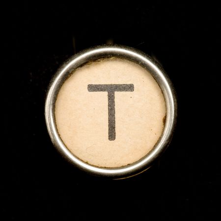 Typewriter letter Tの写真素材