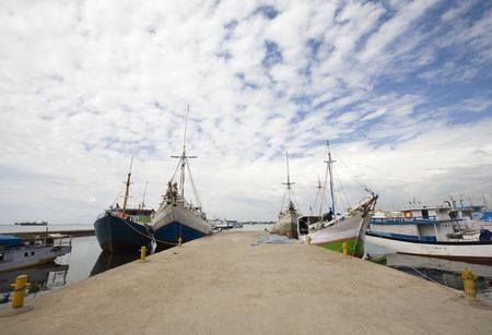 Makassar harborの写真素材