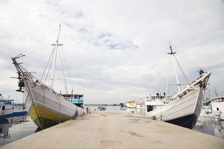 Makassar harborの写真素材