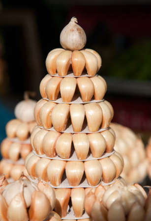 Garlic pileの写真素材