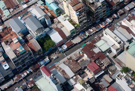 HO CHI MINH CITY, VIETNAM - DECEMBER 10, 2011: View of Ho Chi Minh City (Saigon) from the observation deck of the Bitexco financial tower. のeditorial素材