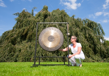 Gong sound healingの写真素材