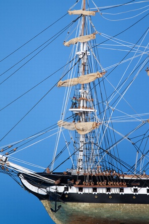 Model ship Constitutionの写真素材