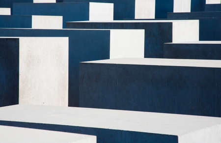 BERLIN, GERMANY - JULY 22, 2013 Holocaust Memorial  in the center of Berlin to remember the Jewish victims of the Holocaust, Germany; July 22, 2013 のeditorial素材