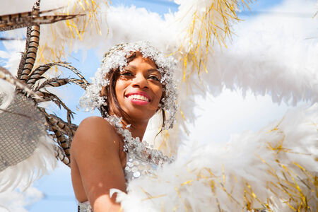 ROTTERDAM, THE NETHERLANDS - July 29, 2007, Carnival dancer in te parade at the Caribean Carnival in...