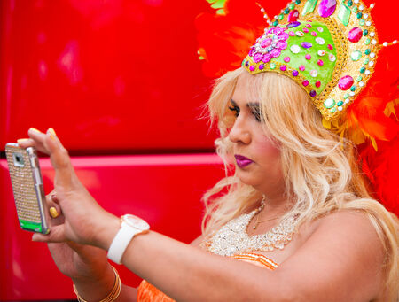ROTTERDAM, THE NETHERLANDS - JULY 19, 2014, Carnival dancer at the street parade at the Summer...