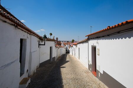 Street of Serpa village, Portugalの写真素材
