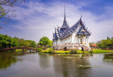 On of the most beautiful buildings in Thailandの写真素材
