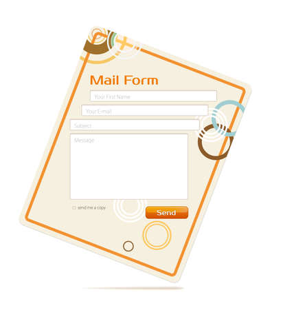 Contact web site layout design template.のイラスト素材