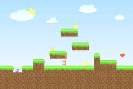 Arcade game world, illustration for game Arcade game world, illustration for game