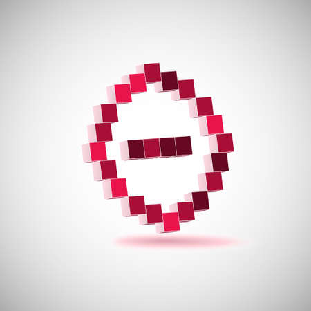 Vector character, the minus, drawing in perspectiveのイラスト素材