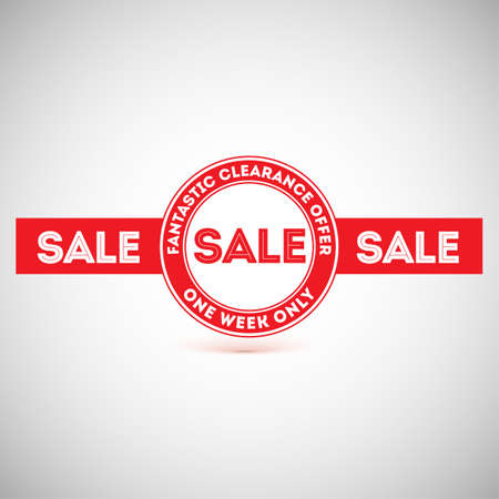 Sale offer. Vintage labelsのイラスト素材