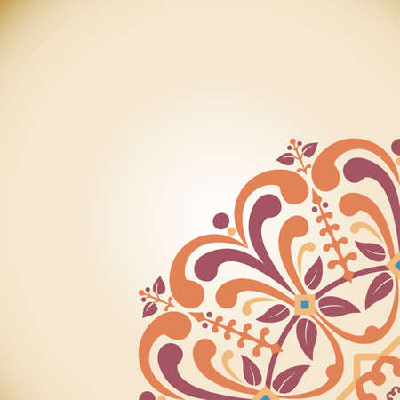 illustration of a vintage radial ornament. Background for your presentationのイラスト素材