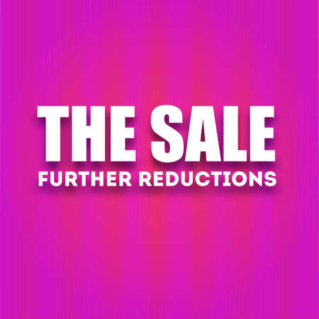 Caption large white letters The sale - further reductions on a red background, vector illustrationのイラスト素材