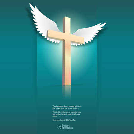 cross and wings. のイラスト素材