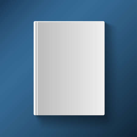 Blank book cover vector illustration gradient mesh. Isolated object for design and brandingのイラスト素材