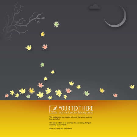 Autumn leaf fall, colorful background for your messagesのイラスト素材