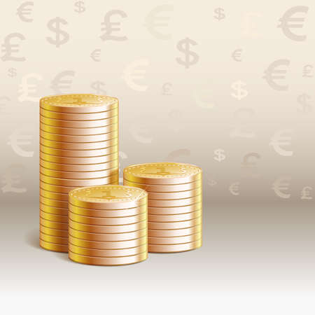 Stack of money, vector illustrationのイラスト素材