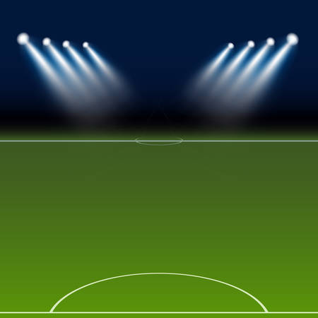 Green football fieldのイラスト素材