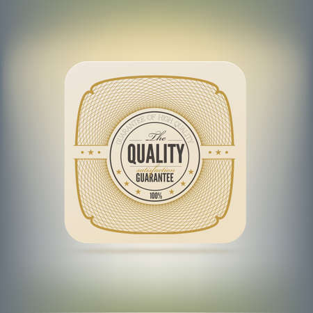Vintage cards, guarantee quality and customer satisfaction のイラスト素材