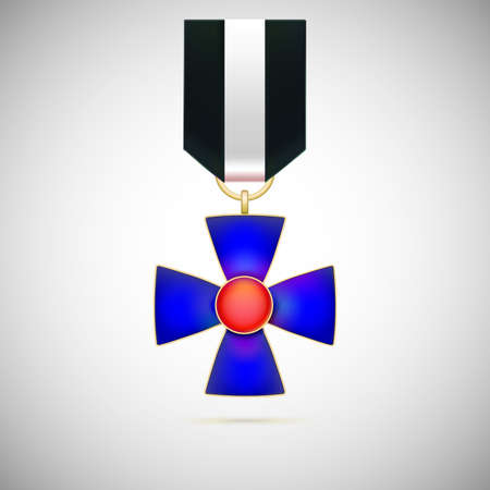 Blue Cross, illustration of a military medal of bravery, honor and valorのイラスト素材