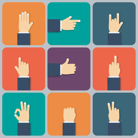 Hands flat icon  Vector illustration for your startup のイラスト素材