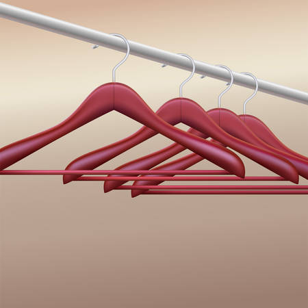 Wooden hangers, vector illustration for your advertising and promotionのイラスト素材