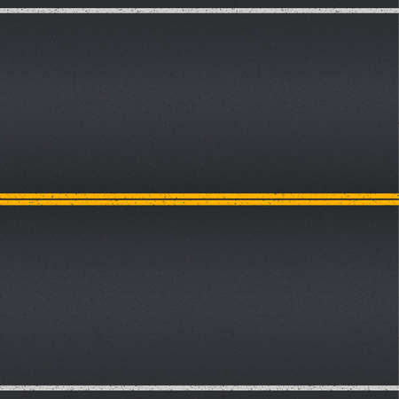 Asphalt road texture with white and yellow stripesのイラスト素材