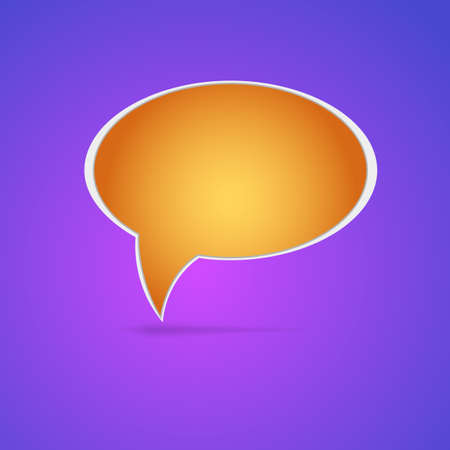 Speech bubble icon on color background, vector illustration. のイラスト素材