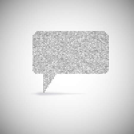 Speech bubble icon with letters, vector illustration. Eps 10のイラスト素材