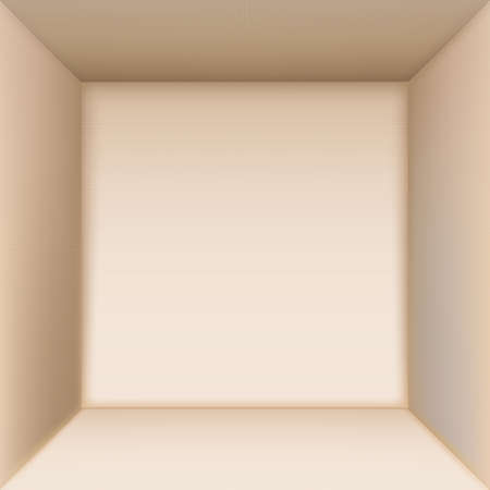 Box top view. Inner space of the box.